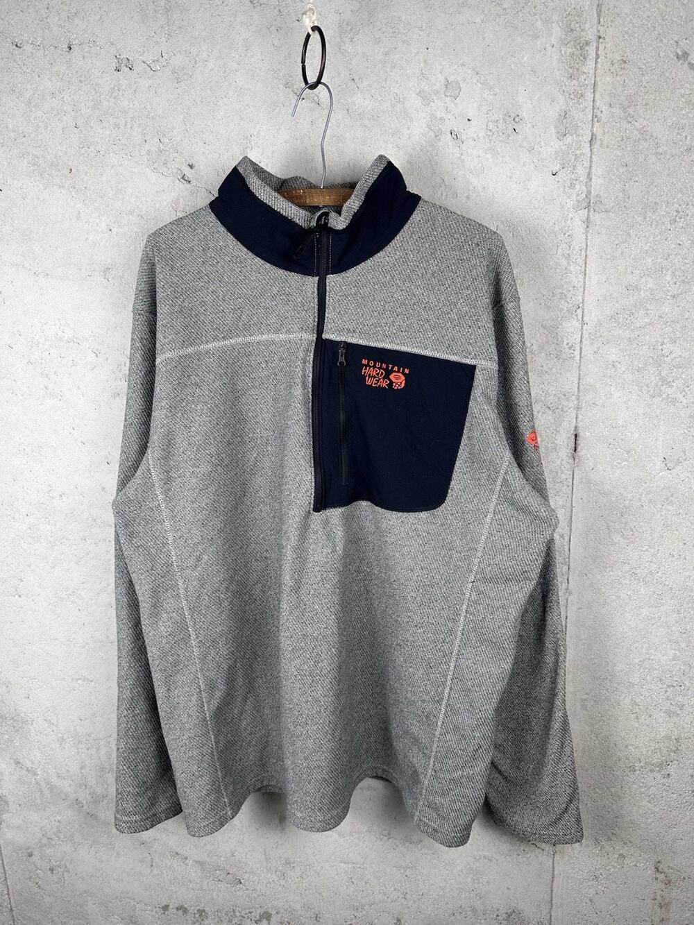 Mountain Hardwear Toasty Twill Gray 1/2 Zip Pullover Sweatshirt Mens XXL Outdoor